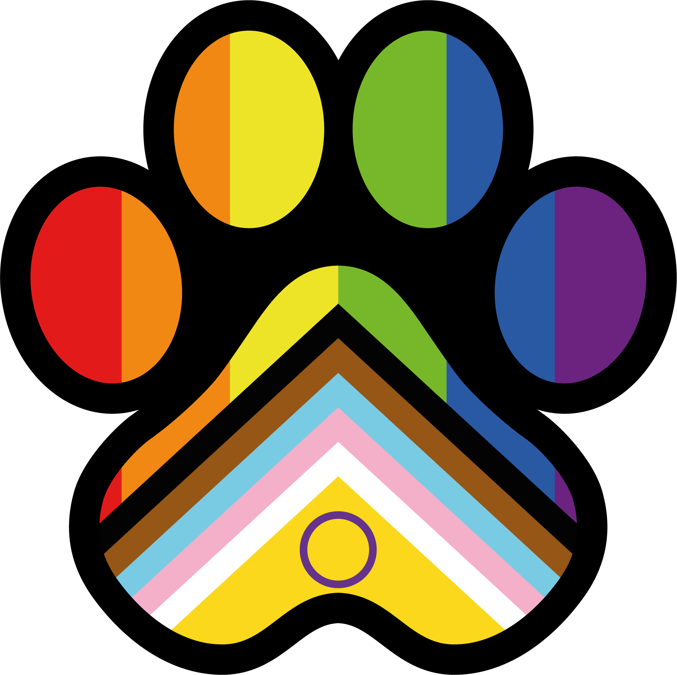LGBTIQ+ paw sticker