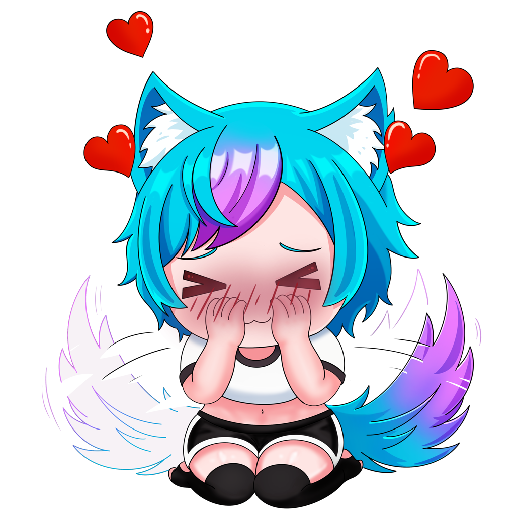 Blushing sticker