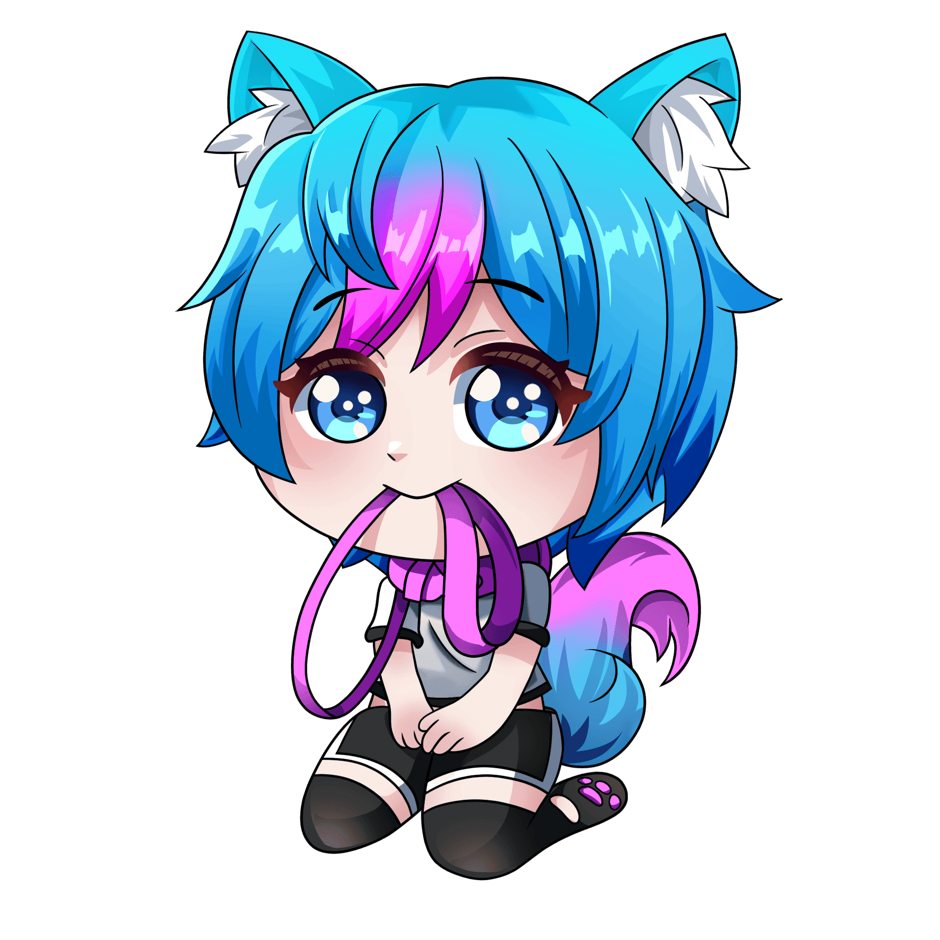 Holding a leash sticker